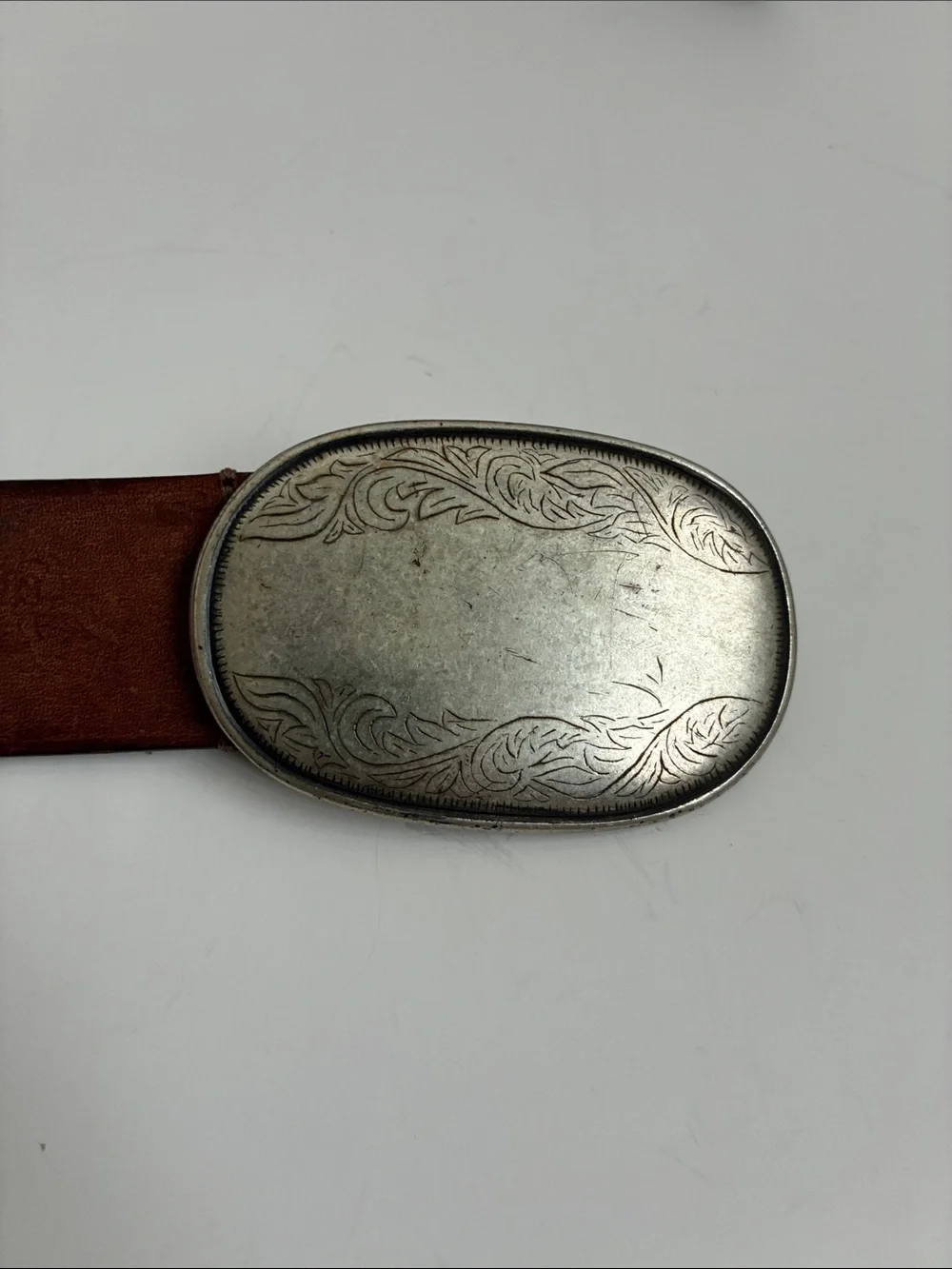 A&F - Floral Engraved Leather Belt